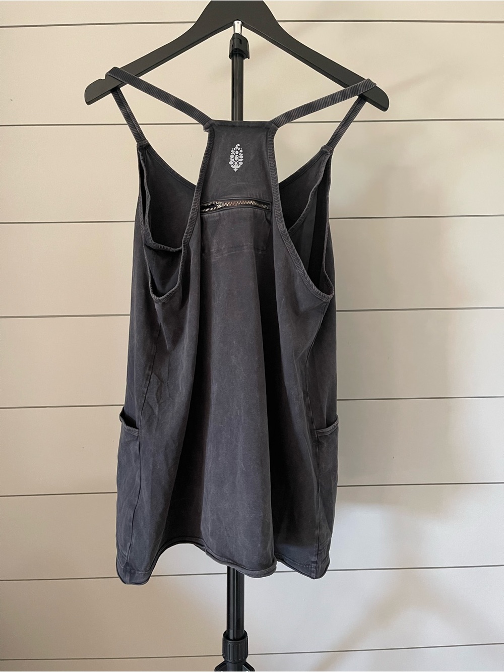 Free People Charcoal Grey Hot Shot Mini Dress - Picture 2 of 4